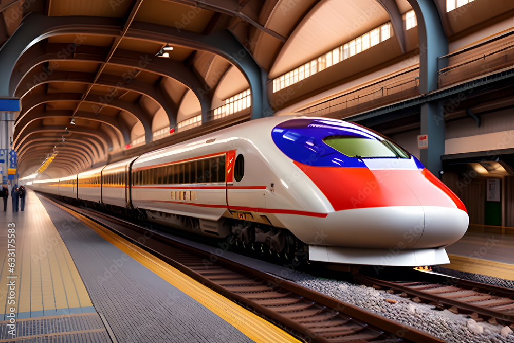 新幹線、未来的な乗り物|Shinkansen, futuristic vehicle. Generative AI 新幹線、未来的な乗り物|Shinkansen, futuristic vehicle. Generative AI