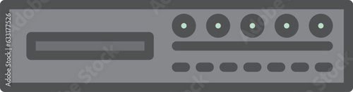 カラーシンプル電化製品の単品アイコン　CDプレイヤー