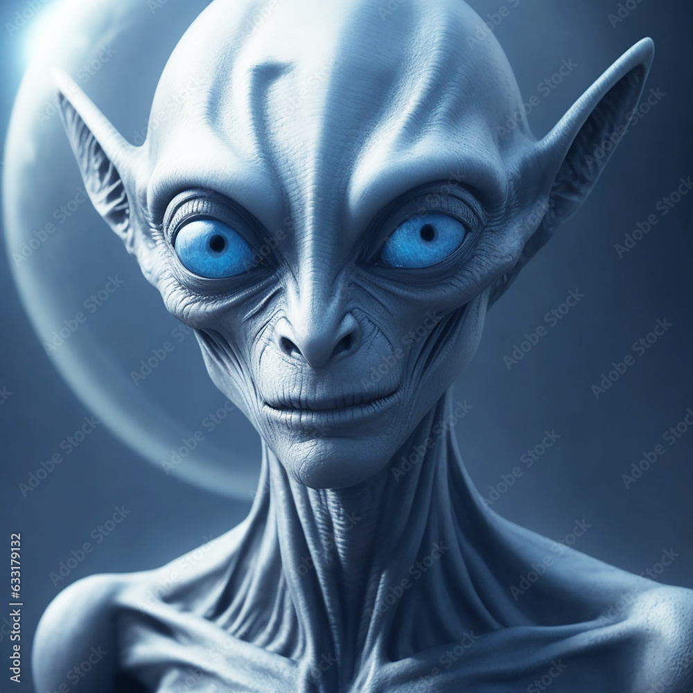 Aliens observing from space, Generative AI Aliens observing from space, Generative AI