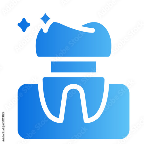 gold teeth gradient icon
