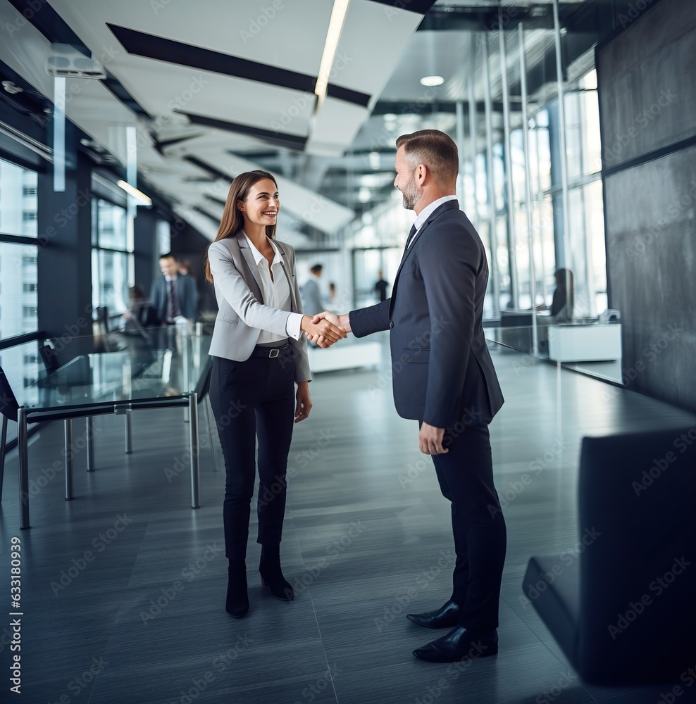 sealing business deal with a handshake, generative ai sealing business deal with a handshake, generative ai