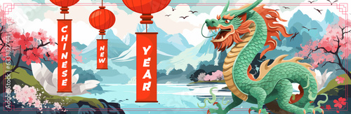 Fotografia Chinese New Year 2024 banner