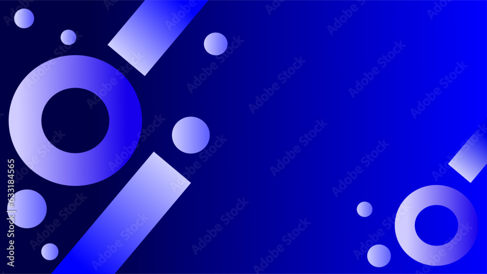 Artistic geometric circles and rectangles glowing blue background Artistic geometric circles and rectangles glowing blue background