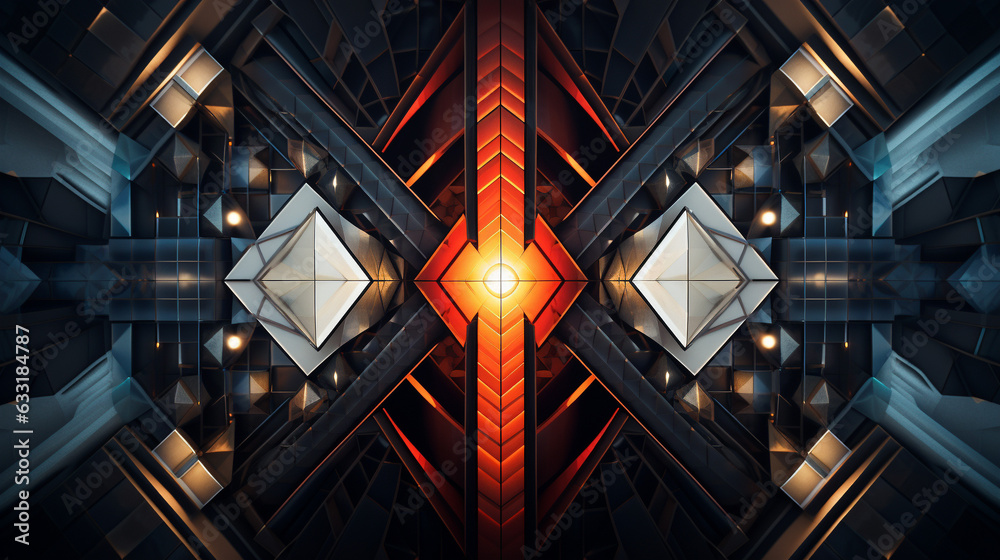 Fototapeta premium Futuristic Geometric Fusion