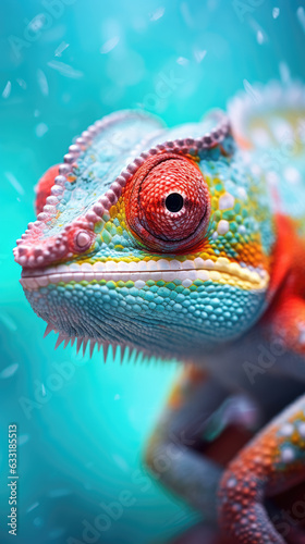 Close Up Portrait of a Chameleon