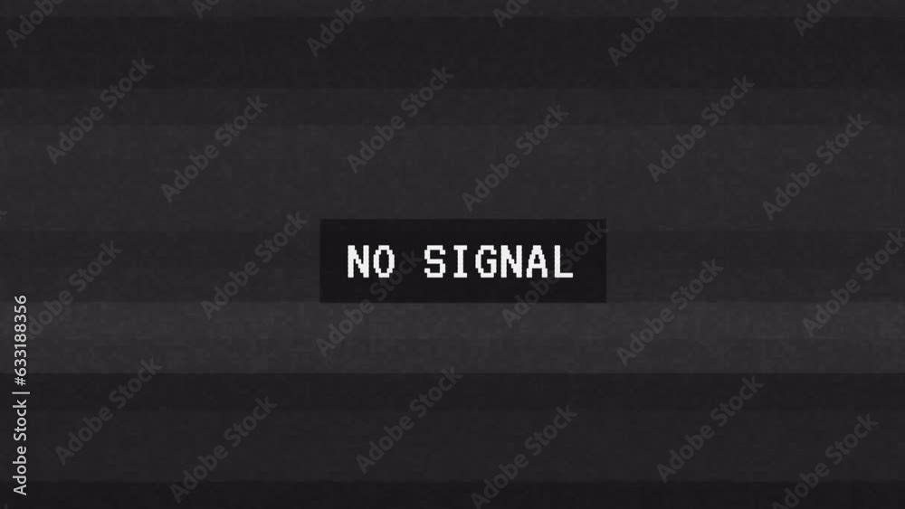 Ni signal Glitch noise static television VFX. Visual video effects stripes background, tv screen noise glitch effect. Video background, effect editing, intro logo. TV or computer screen glitch