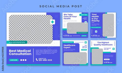 Health clinic and medical post template