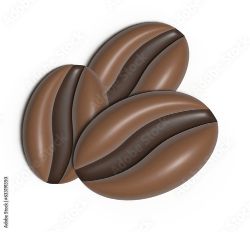 3D coffee beans