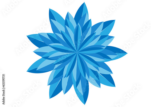 abstract blue flower