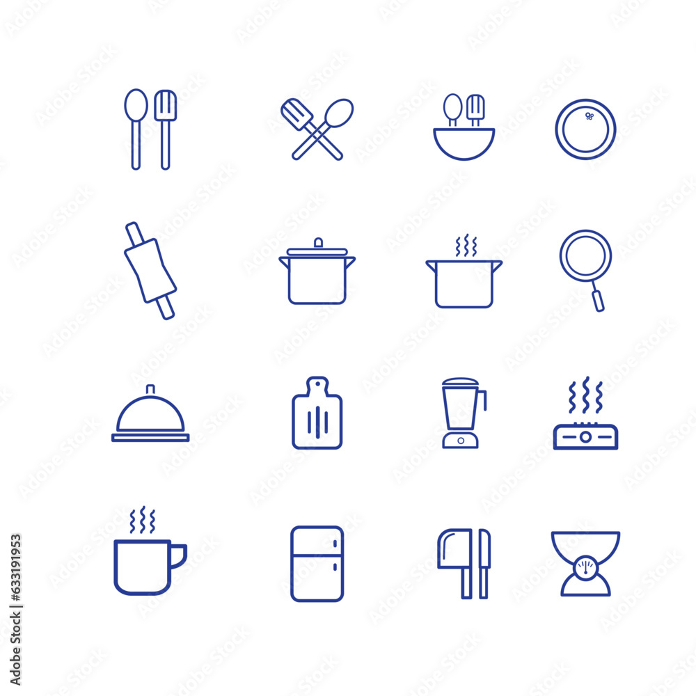 premium vector, set of outline icon for kitchen cooking tools, kitchen electronics, housewife needs. premium vector, set of outline icon for kitchen cooking tools, kitchen electronics, housewife needs.