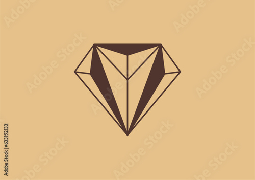 diamond, Luxury diamond logo accentuates prestige, coupling elegance and confidence with a tie, signifying refined sophistication in style and business