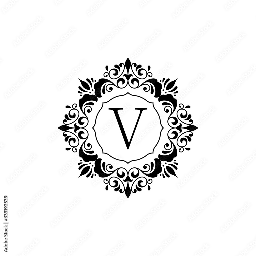 Luxury design Alphabet Logo V