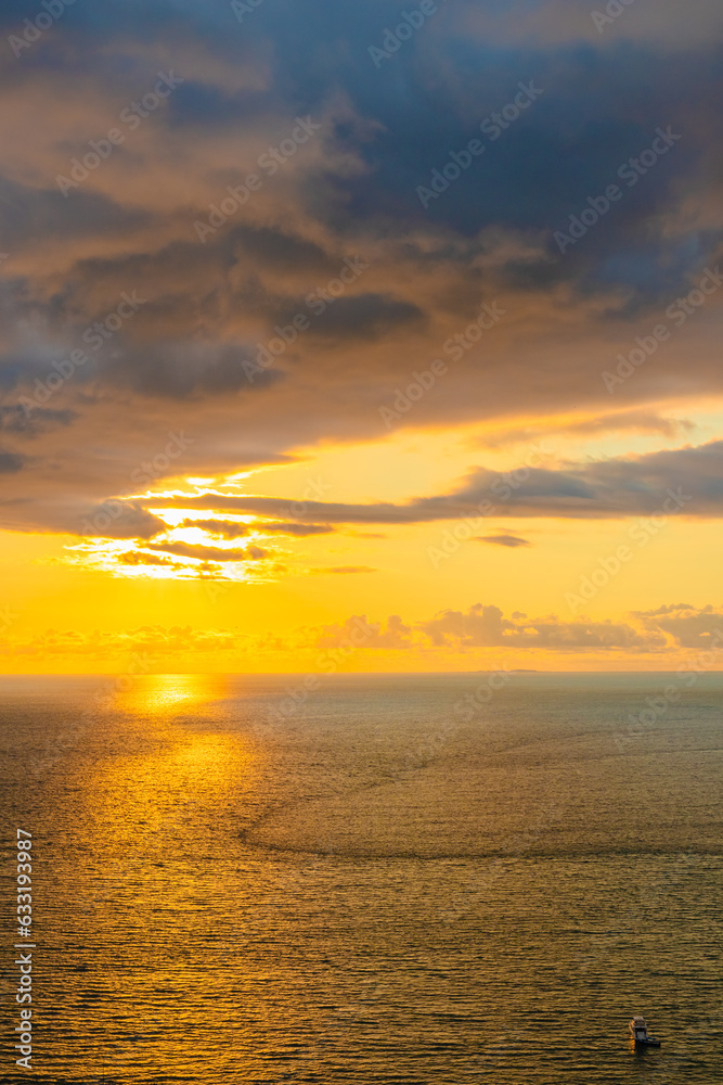 Puerto Vallarta bay sunset and a boat Puerto Vallarta bay sunset and a boat