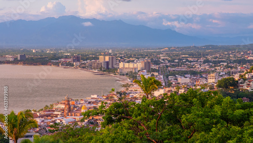 Fototapeta Naklejka Na Ścianę i Meble -  View of Puerto Vallarta city  from above