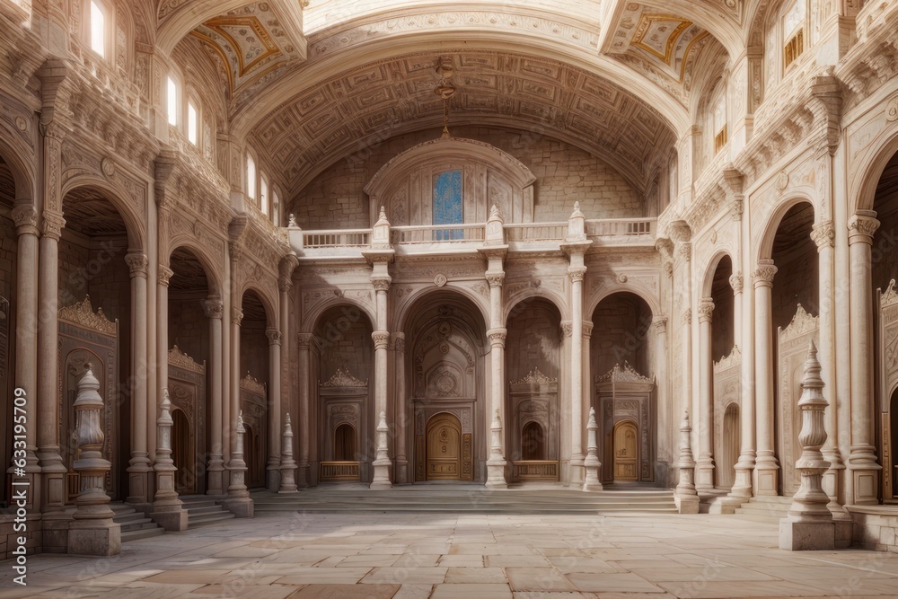 big ancient roman palace indoor
