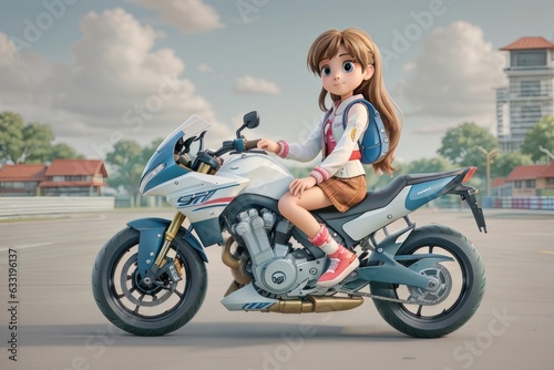 girl on motorcycle © Sagar