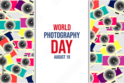 Photography Day background template Holiday concept