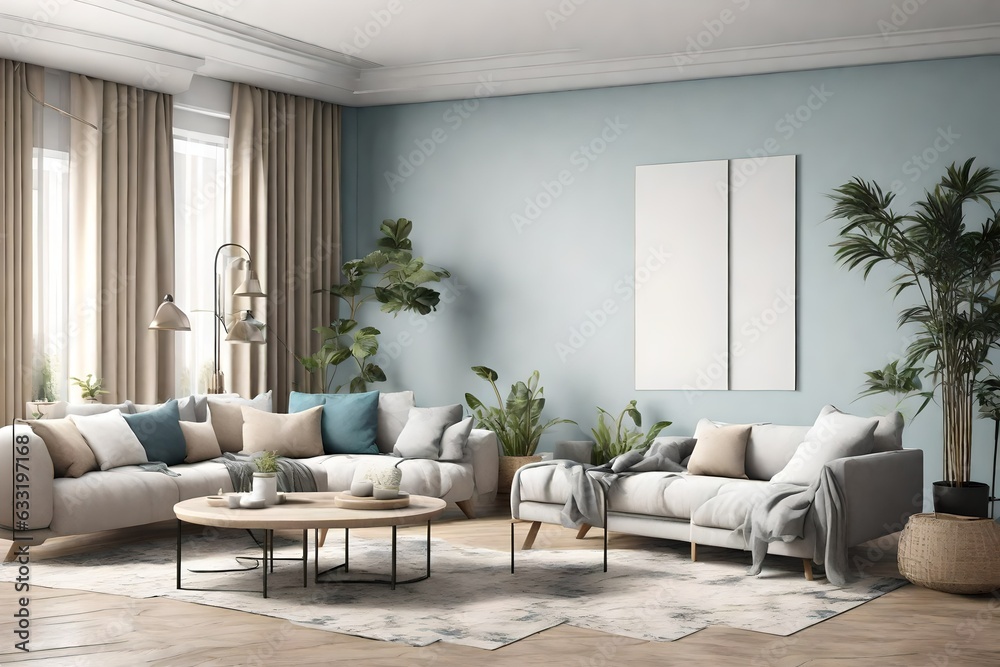 Fototapeta premium living room interior