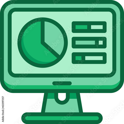 statistic two tone icon