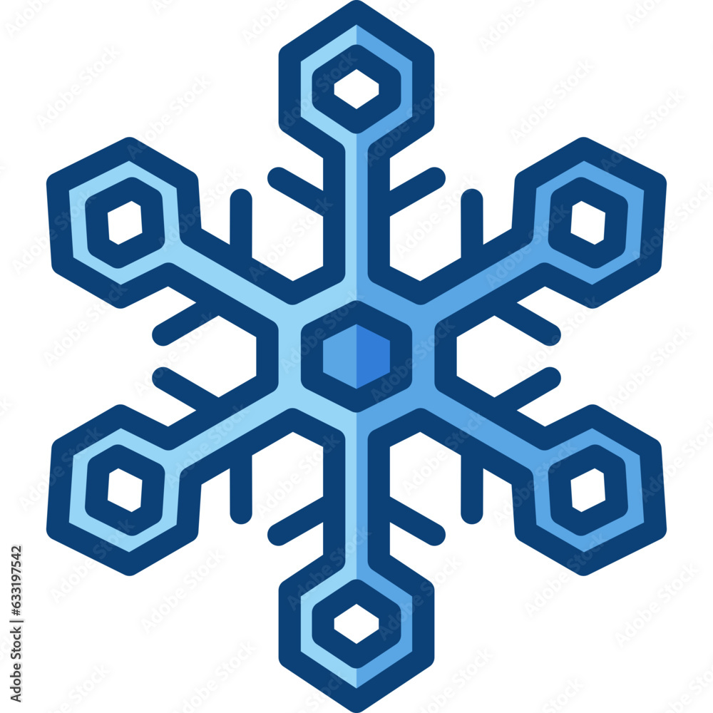 Fototapeta premium snowflake two tone icon