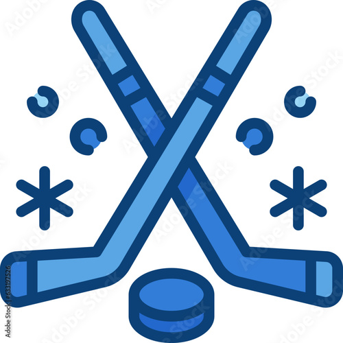 ice hockey two tone icon