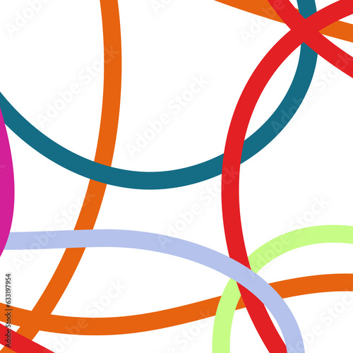 Retro Doodle Graphic Lines Background 