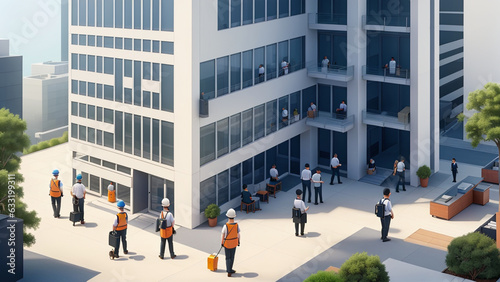 people walking in the city