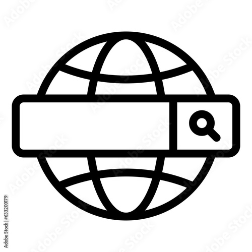 Search Engine internet outline icon