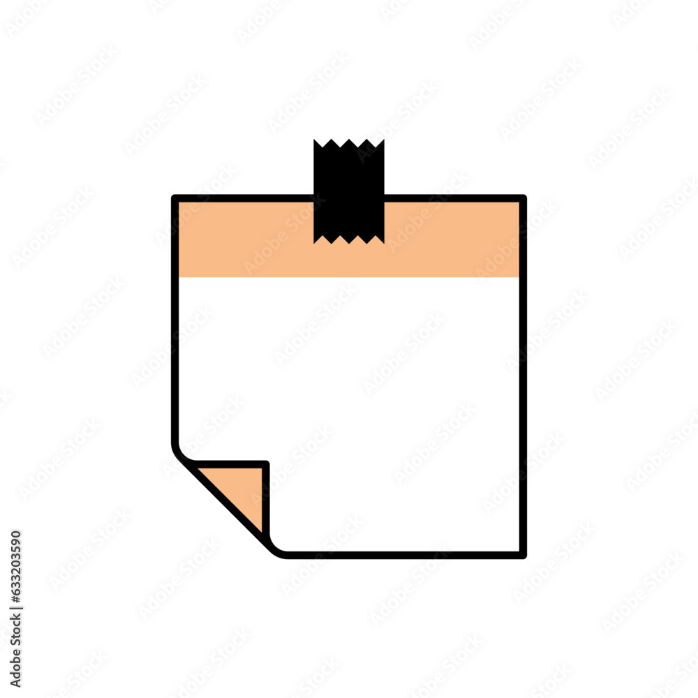 Note paper icon vetor, illustration logo template in trendy Note paper icon vetor, illustration logo template in trendy