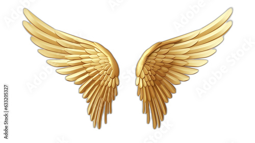 gold wings on transpared background