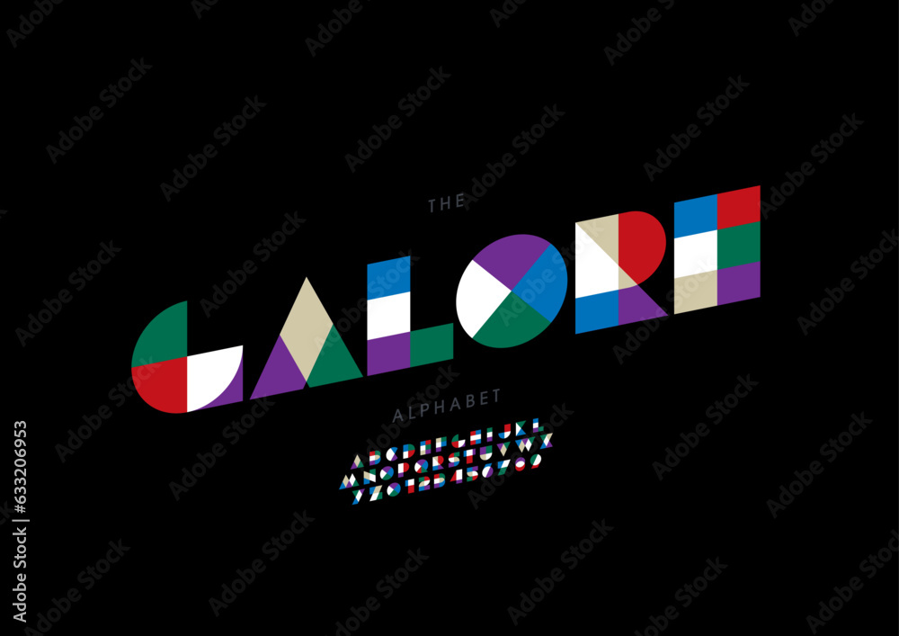 Obraz premium Vector of stylized modern font and alphabet