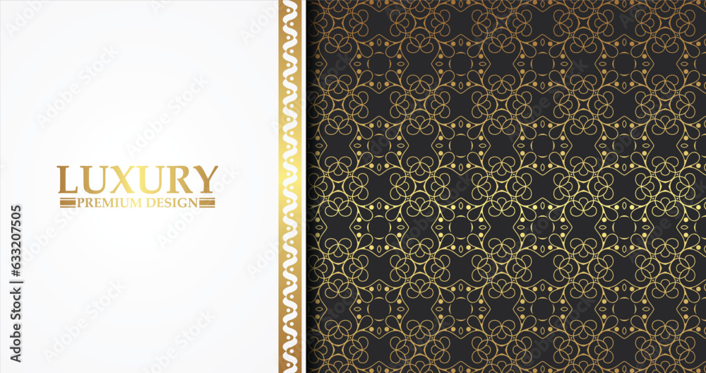 Fototapeta premium Elegant pattern style dark background