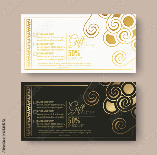 Menu restaurant luxury gift voucher design template