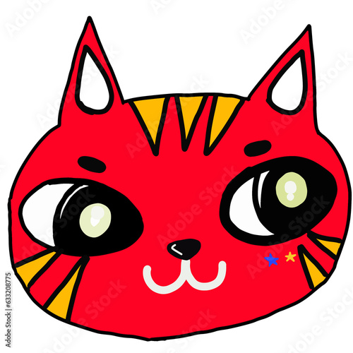 A group of fashionable round faced cats in many colors.