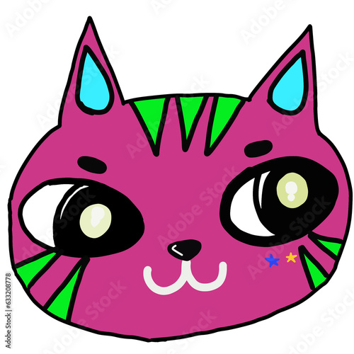 A group of fashionable round faced cats in many colors.