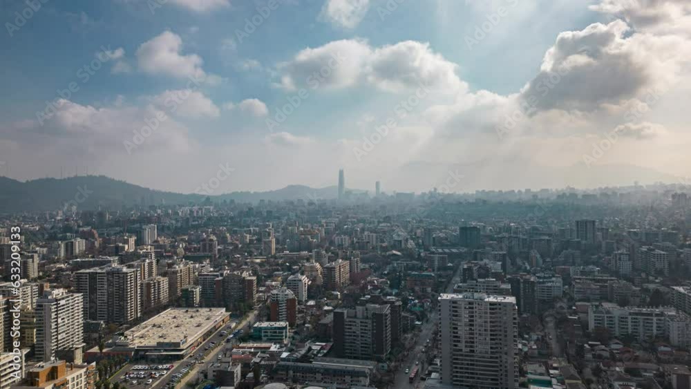 Winter clouds Time Lapse in Santiago de CHile Aerial Winter clouds Time Lapse in Santiago de CHile Aerial