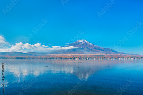 山中湖より富士山を望む