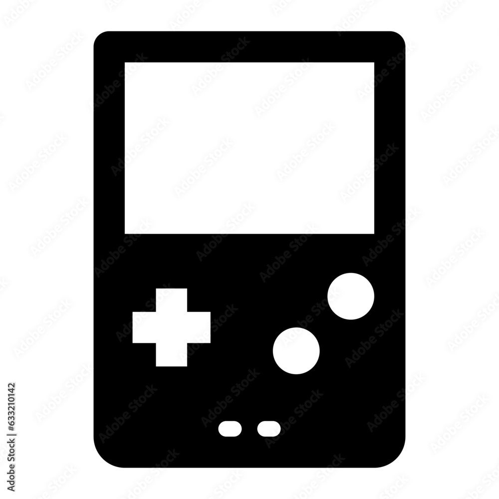 Retro Gameboy solid glyph icon Retro Gameboy solid glyph icon