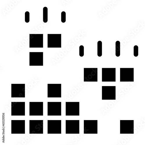 Tetris block game solid glyph icon