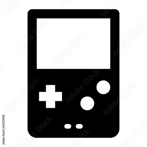 Retro Gameboy solid glyph icon