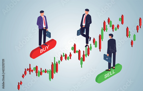 Stock market or price analysis, buying and selling of investments in the stock market or financial markets, stock trading, global economic trends, stock market candles on the charts for buying and sel