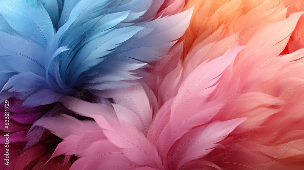 Pastel Dreams: Abstract Feather Symphony. Generative AI Pastel Dreams: Abstract Feather Symphony. Generative AI