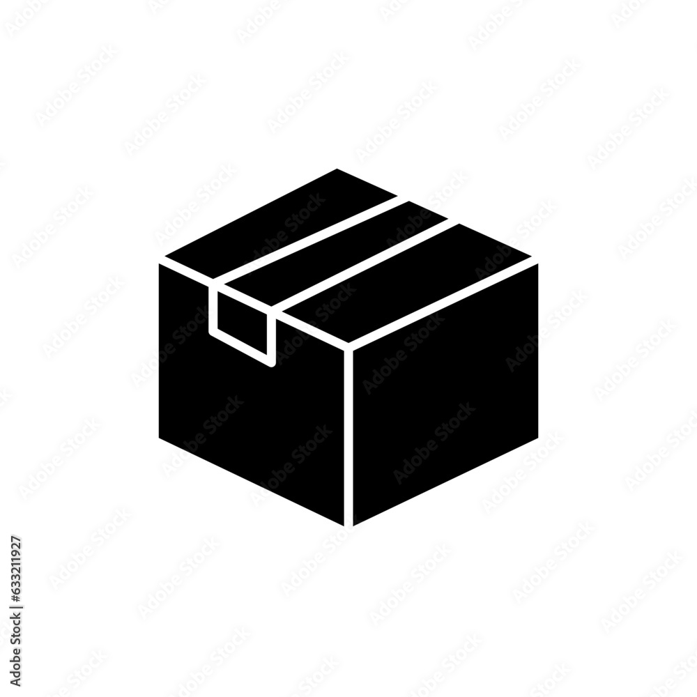 Vector cardboard illustration. The package icon is packing. Isolated against a blank background. Vector cardboard illustration. The package icon is packing. Isolated against a blank background.
