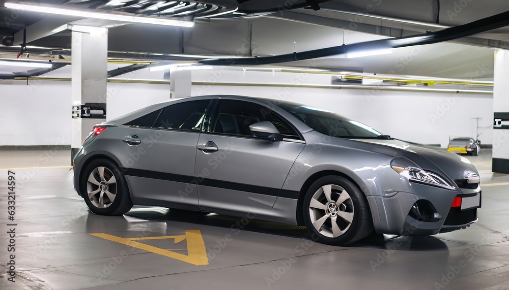 car in parking garage car in parking garage