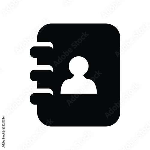 Contact book phonebook vector icon