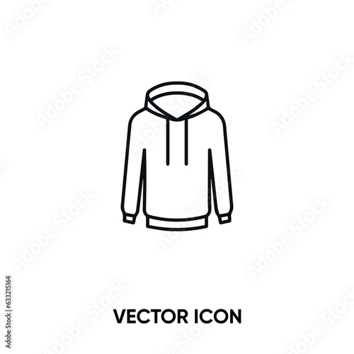 Hoodie vector icon. Modern, simple flat vector illustration for website or mobile app. Sweatshirt symbol, logo illustration. Pixel perfect vector graphics	
