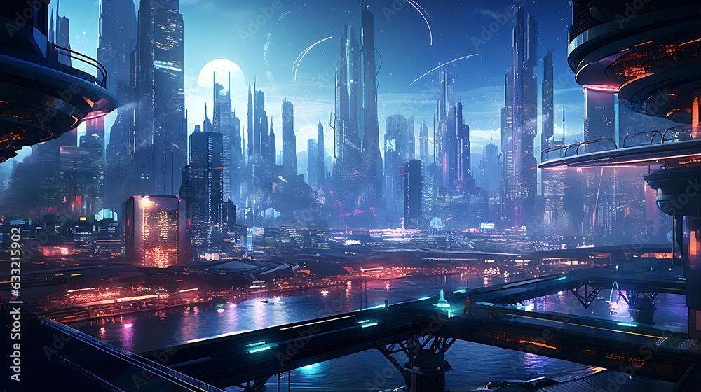 cyberpunk city. Generated Ai