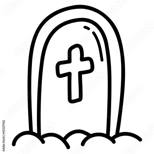 illustration of a gravestone