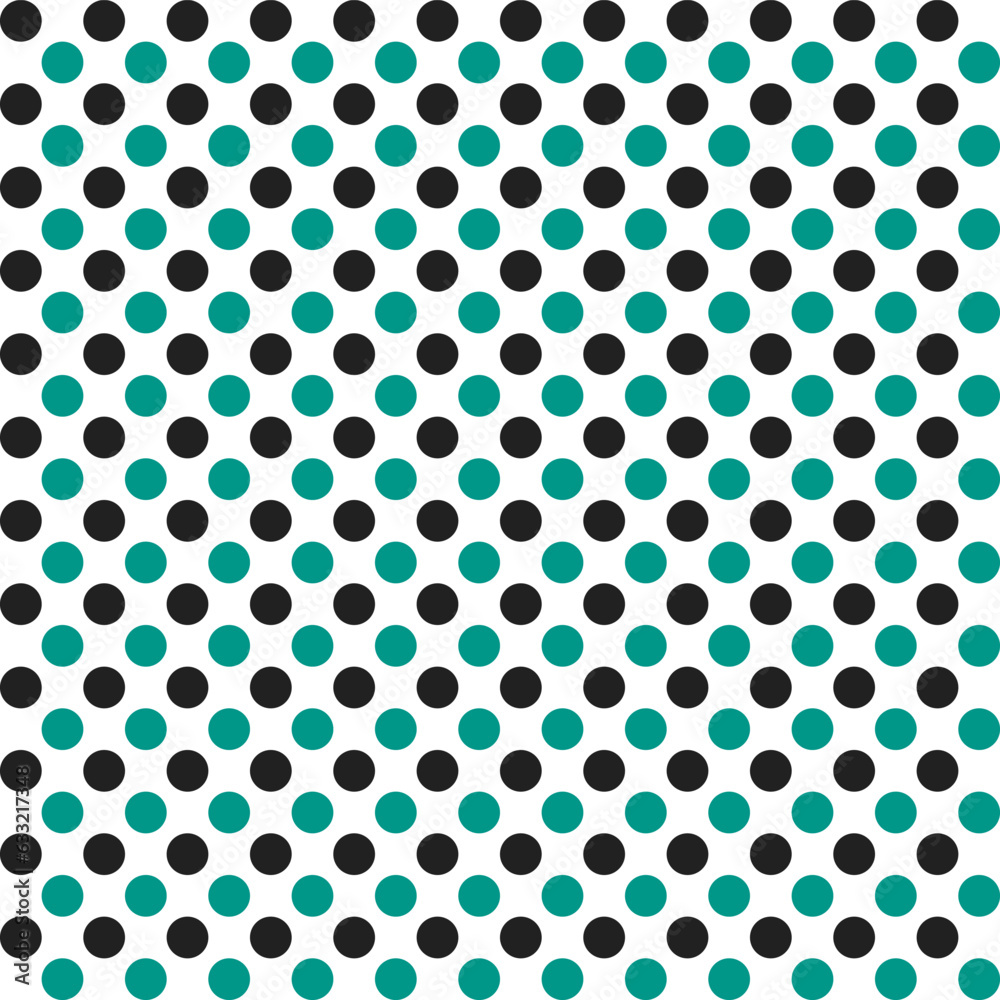 Green and black dot pattern background. Polkadot. Dot background. Seamless pattern. for backdrop, decoration, Gift wrapping, wall tiles, floor tiles.