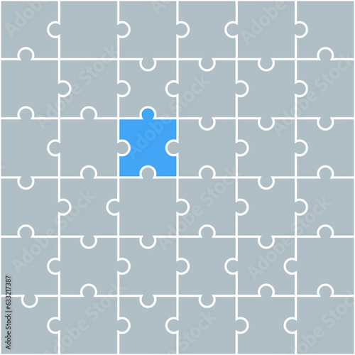Blue jigsaw pattern. jigsaw line pattern. jigsaw seamless pattern. Decorative elements, clothing, paper wrapping, bathroom tiles, wall tiles, backdrop, background.